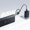 Powerbank Baseus EnerFill FC41 25000mAh 145W z wyświetlaczem cyfrowym i wbudowanym podwójnym kablem USB-C - czarny